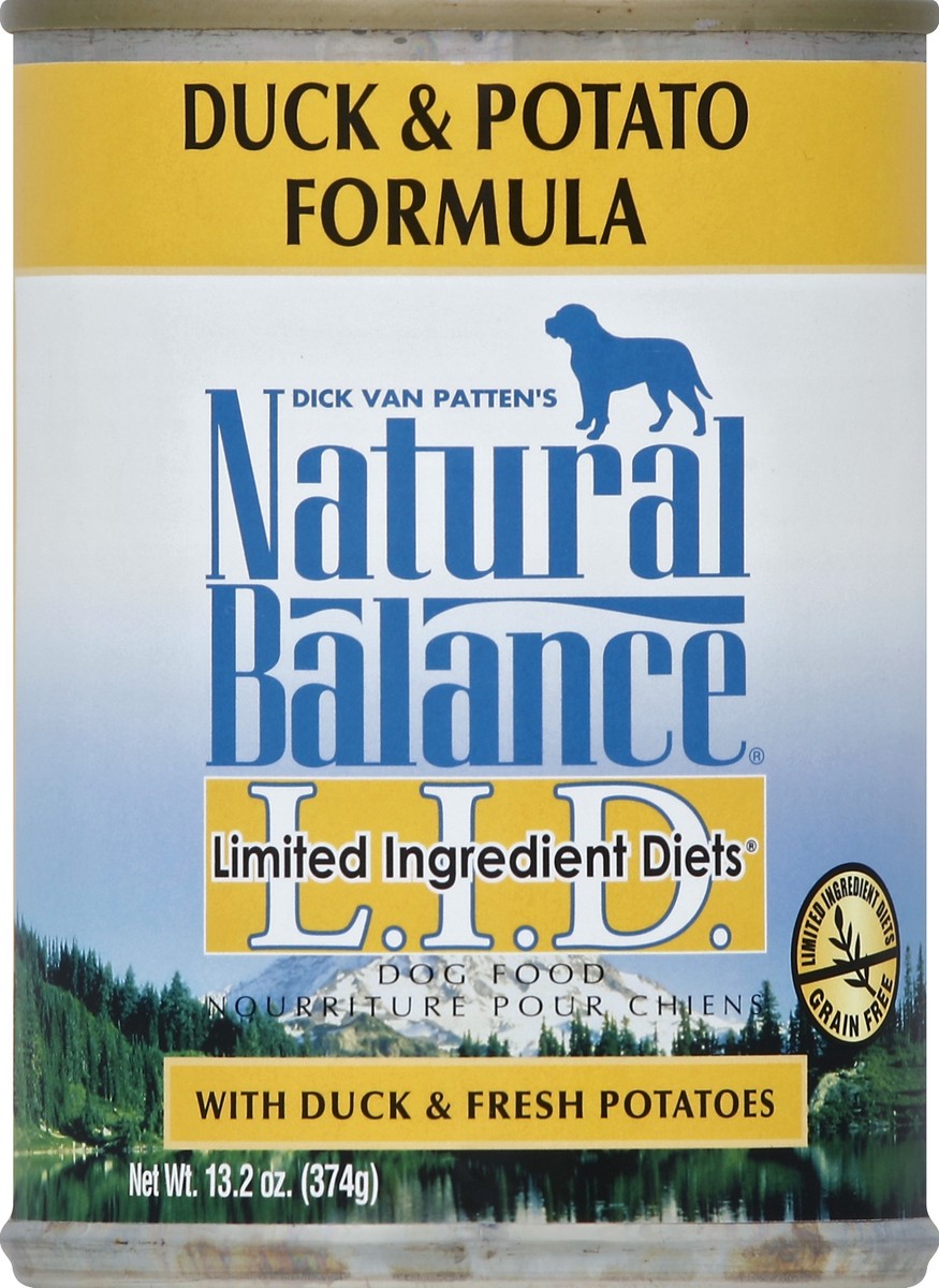 slide 5 of 6, Natural Balance L.I.D. Duck & Potato Formula Canned Dog Food, 13 oz