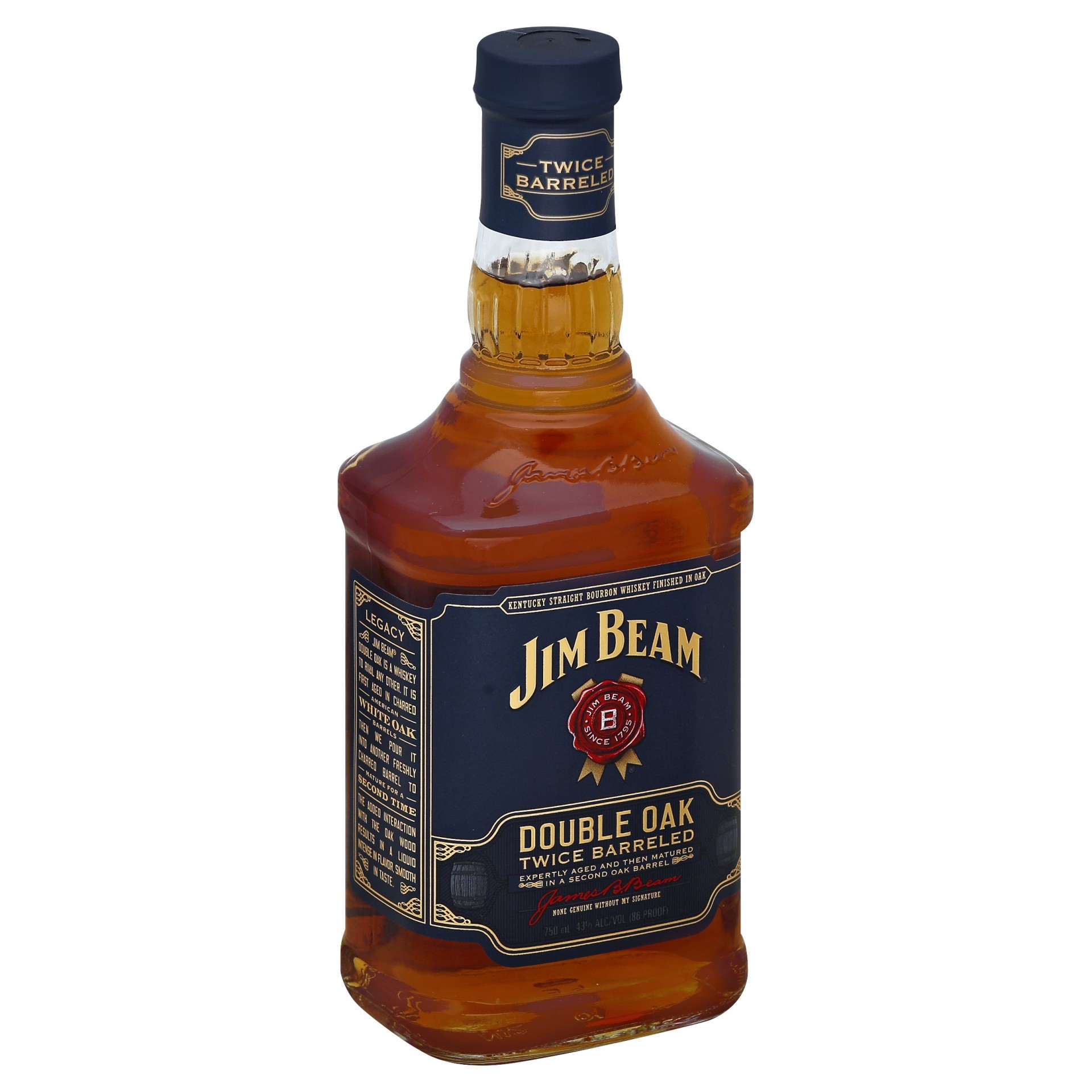 slide 1 of 3, Jim Beam Double Oak Bourbon Whiskey, 750 ml