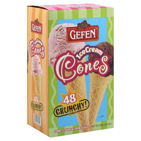 slide 1 of 1, Gefen Ice Cream Cones 48 Ct, 6.75 oz