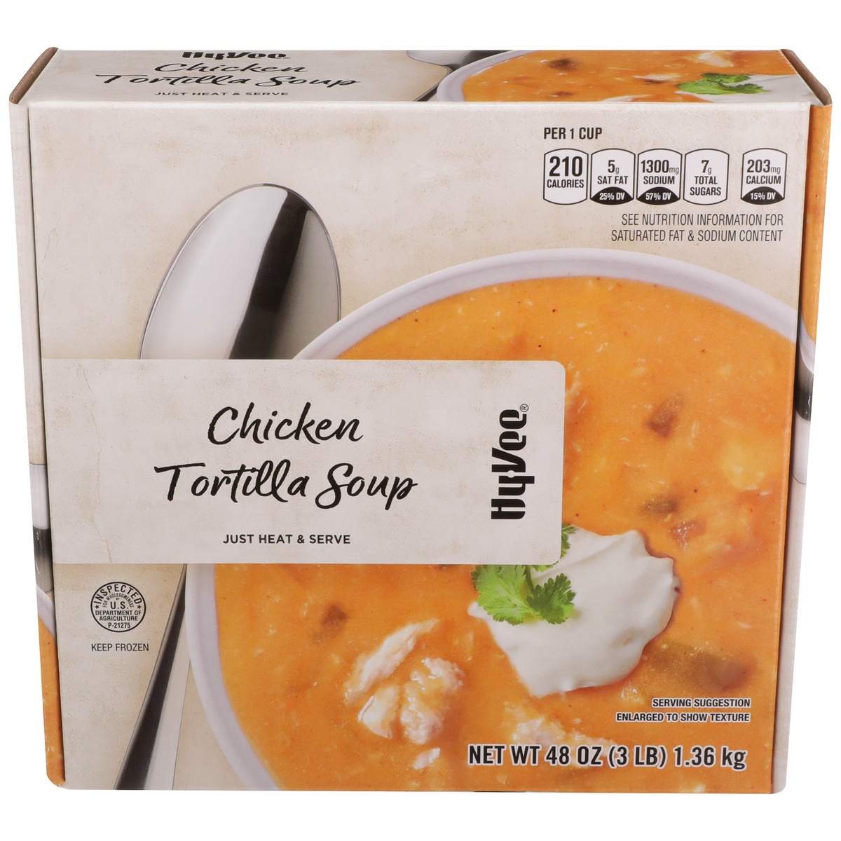 slide 1 of 1, Hy-vee Chicken Tortilla Soup, 48 oz