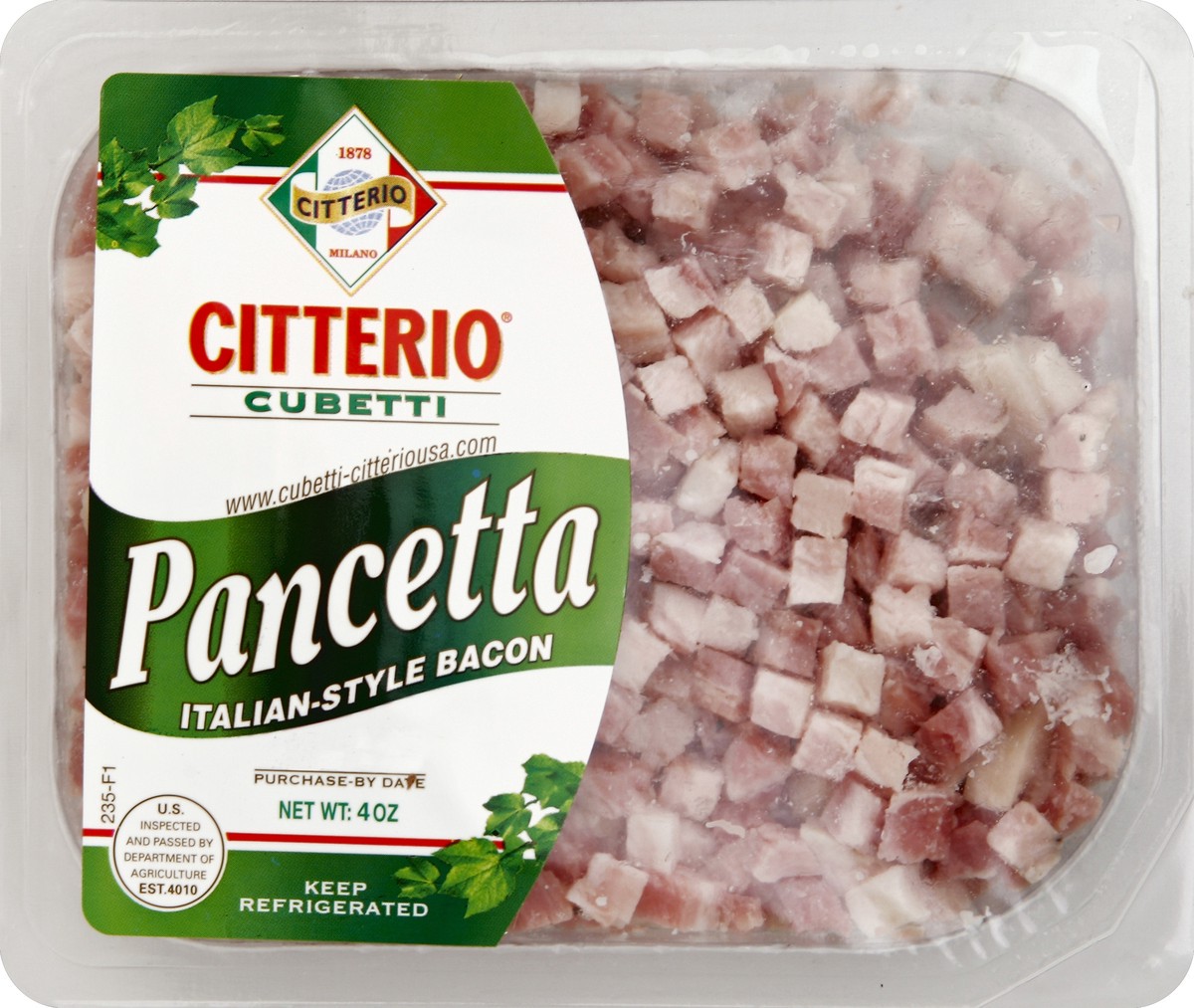 slide 4 of 4, Citterio Pancetta 4 oz, 4 oz