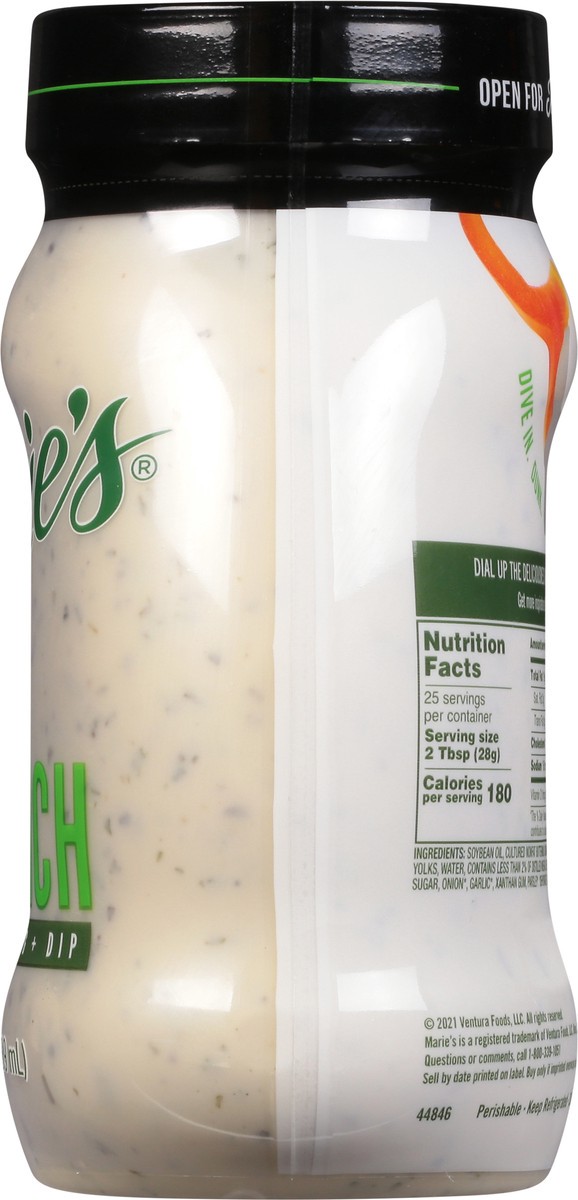 slide 9 of 9, Marie's Creamy Ranch Dressing + Dip 25 fl oz, 25 fl oz