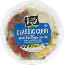 Simply Fresh Salads Salad with Creamy Blue Cheese Dressing Classic Cobb 6.2 oz