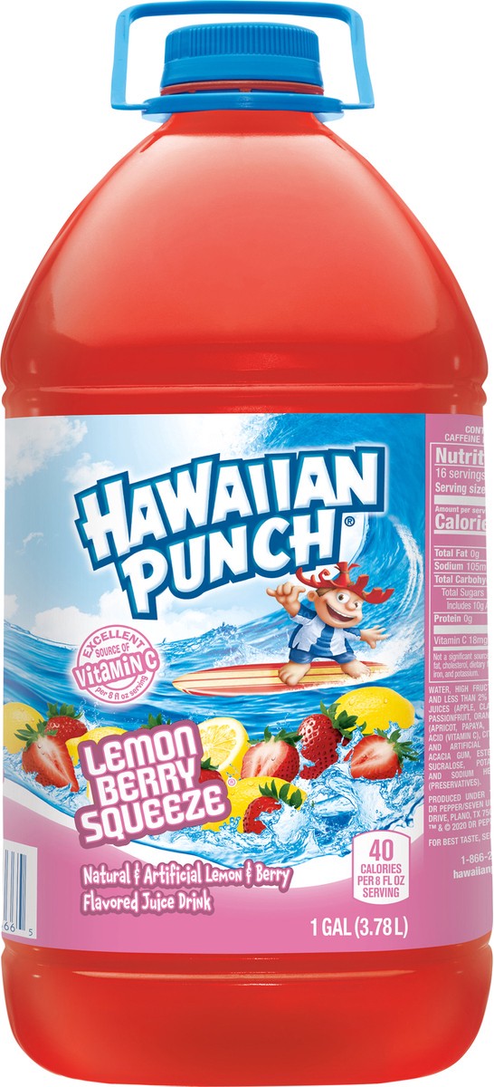 slide 4 of 12, Hawaiian Punch Lemon Berry Squeeze, 1 gal bottle, 1 gal