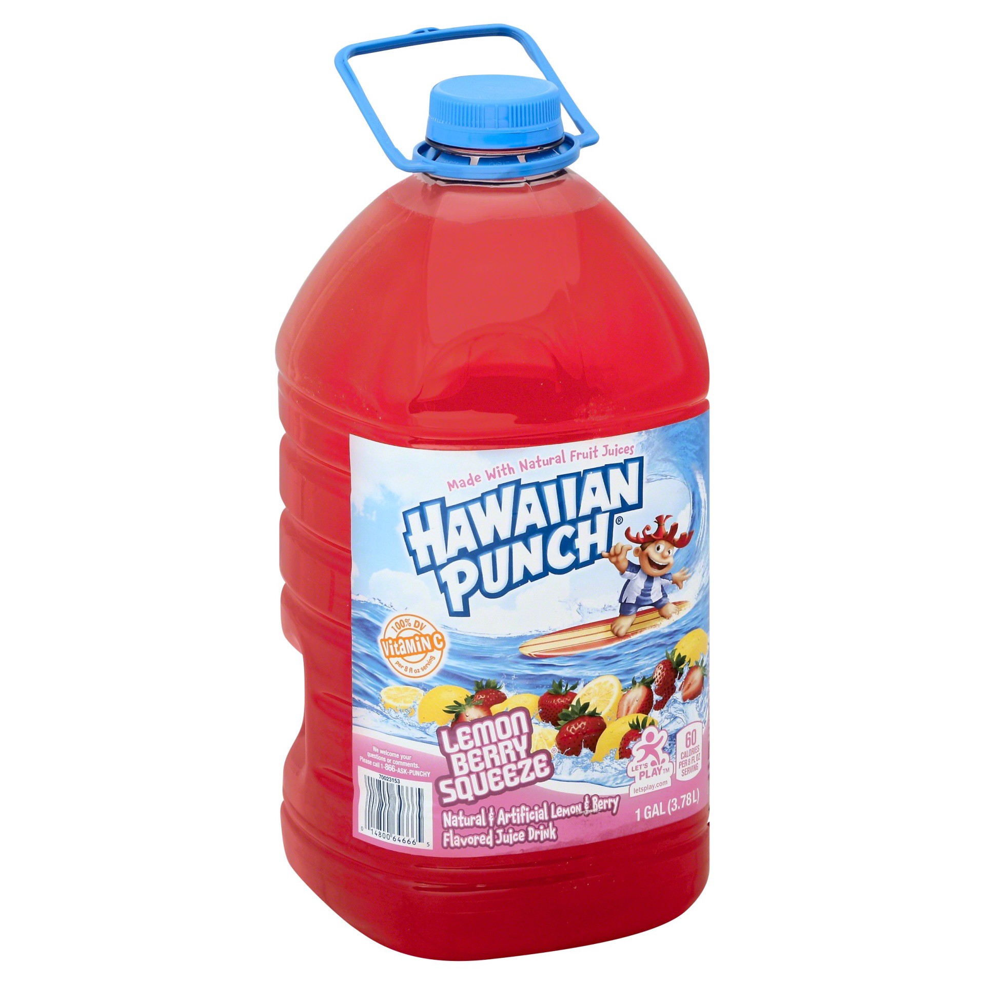 slide 1 of 12, Hawaiian Punch Lemon Berry Squeeze, 1 gal bottle, 1 gal