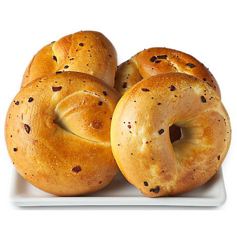slide 1 of 1, Bakery Bagels Onion Large - 4 Count, 4 ct