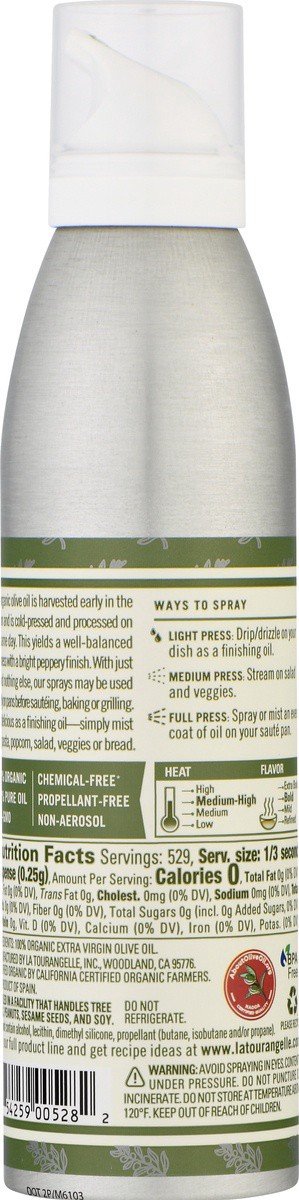 slide 3 of 9, La Tourangelle Extra Virgin Olive Spray Oil, 5 fl oz