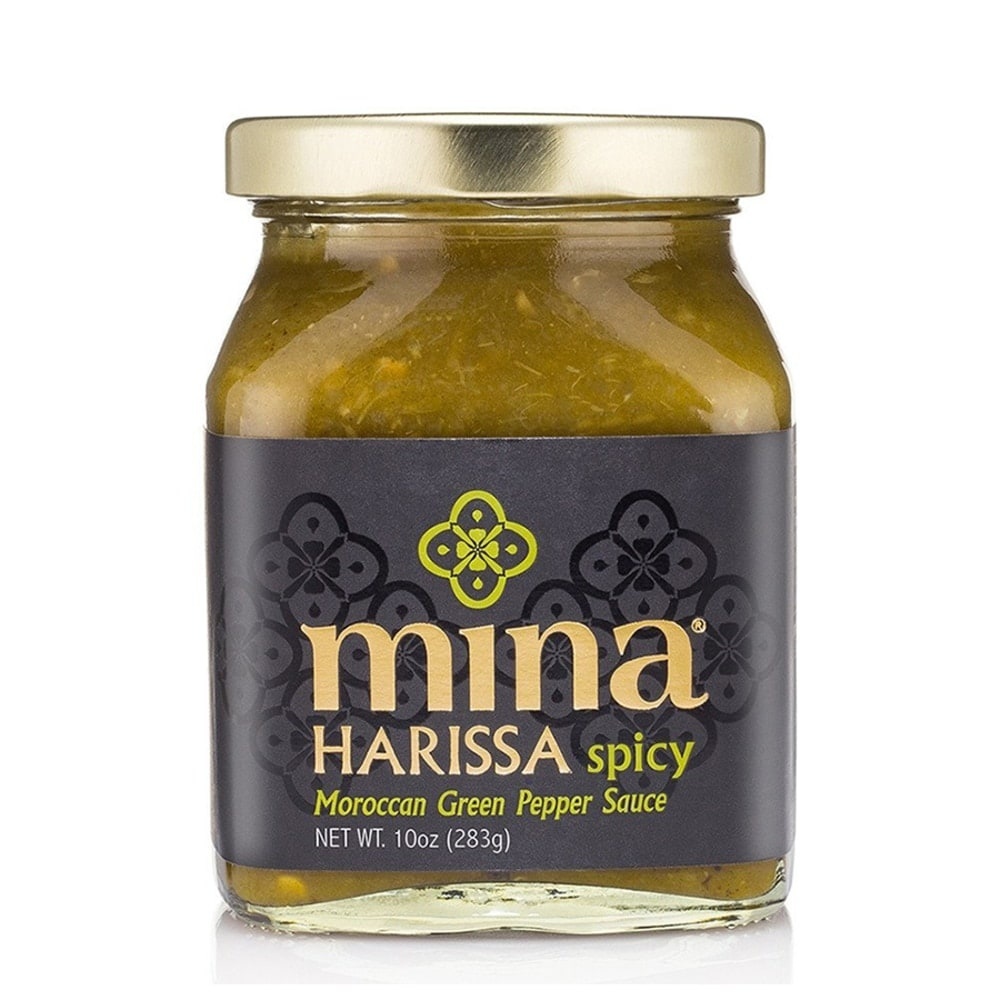 slide 1 of 1, Mina Harissa Spicy Moroccan Green Pepper Sauce, 10 oz