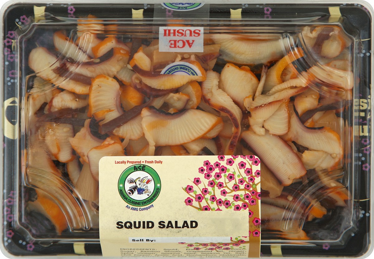 slide 1 of 5, Ace Sushi Ace Calamari Salad, 4 oz