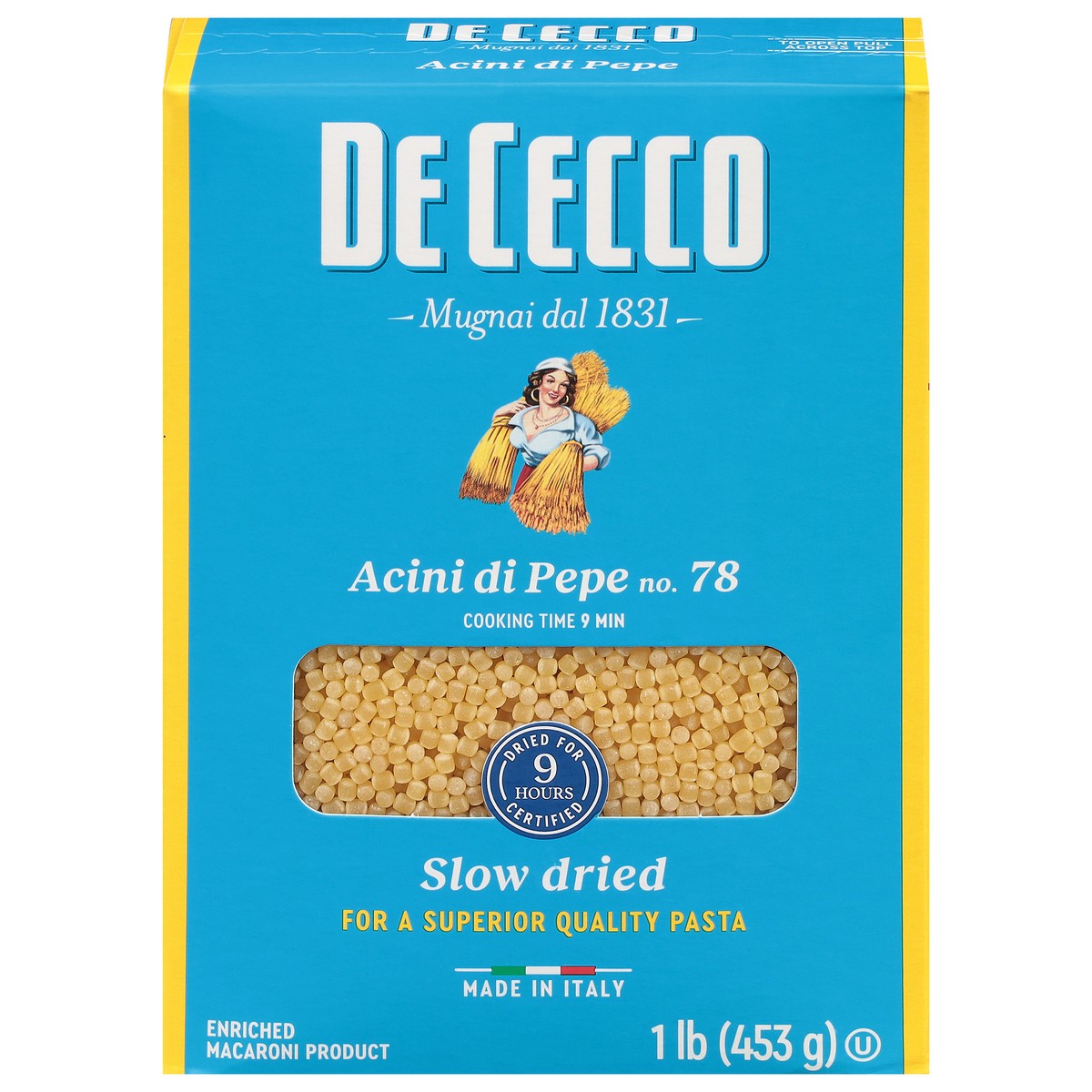 slide 1 of 9, De Cecco Slow Dried No. 78 Acini di Pepe 1 lb, 16 oz