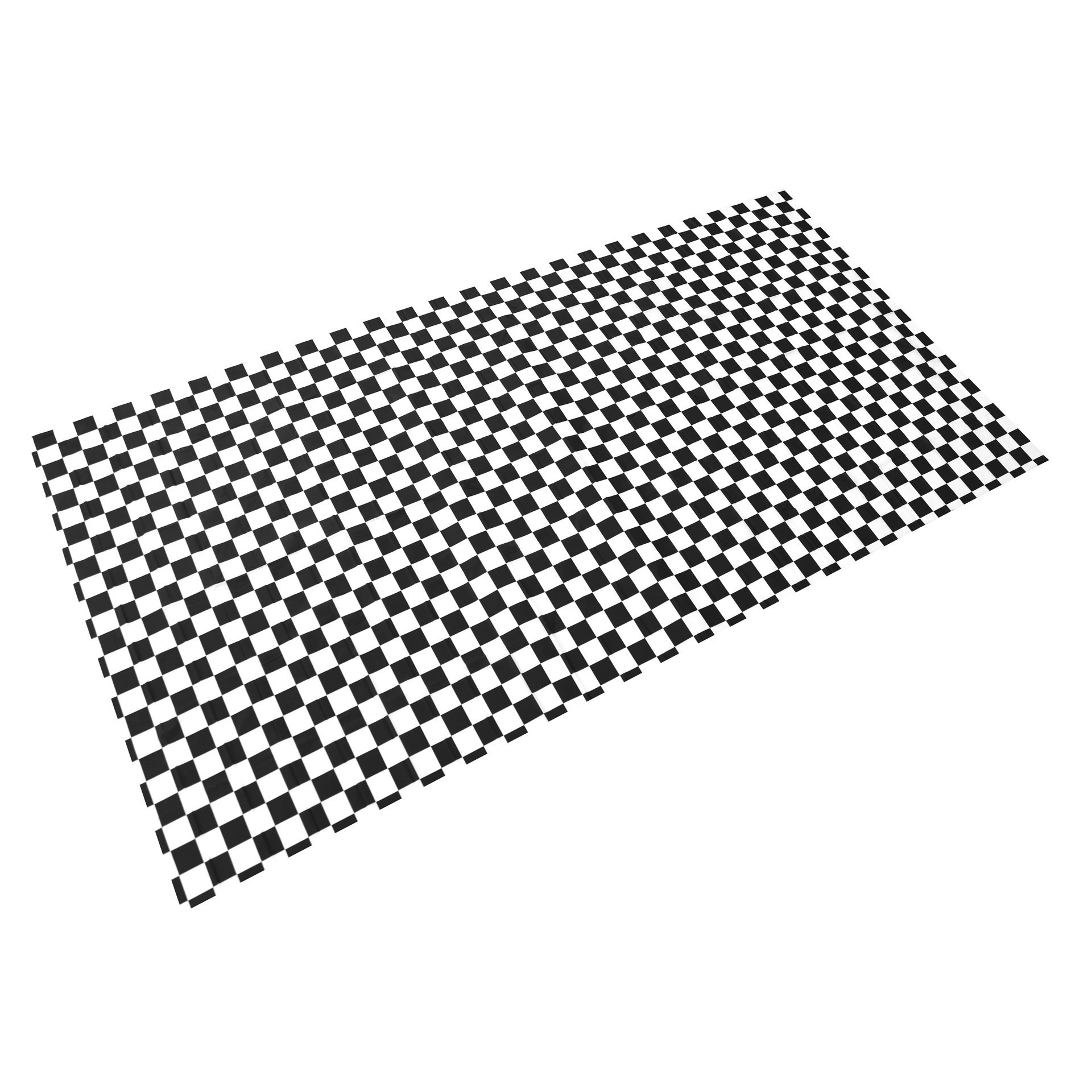 slide 2 of 3, 54" X 108" Black & White Checker Plastic Table Cover By Celebrate It, 54 in x 108 in