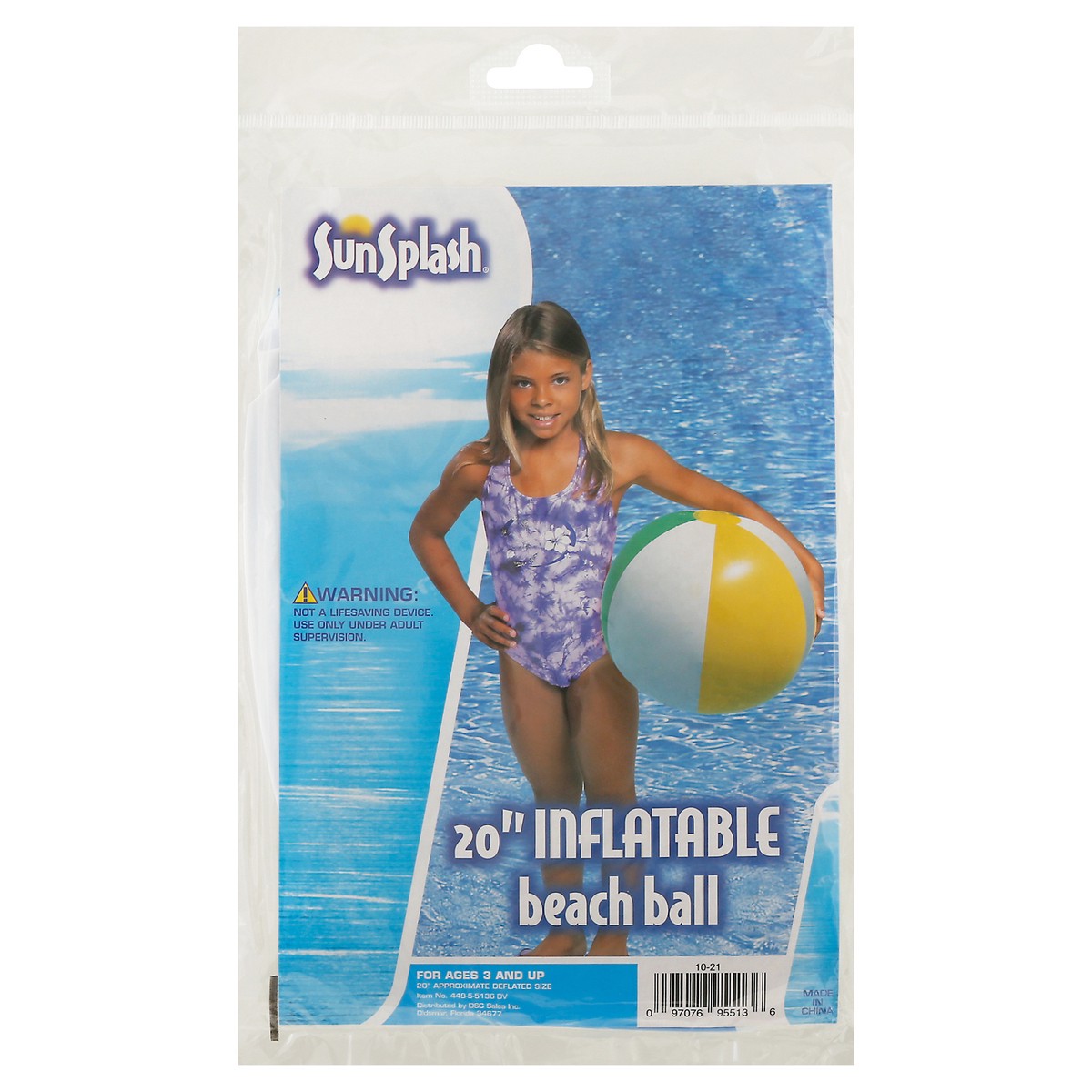 slide 2 of 12, SunSplash 20 Inches Inflatable Beach Ball 1 ea, 1 ea