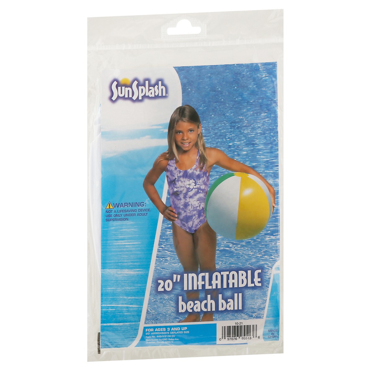 slide 3 of 12, SunSplash 20 Inches Inflatable Beach Ball 1 ea, 1 ea