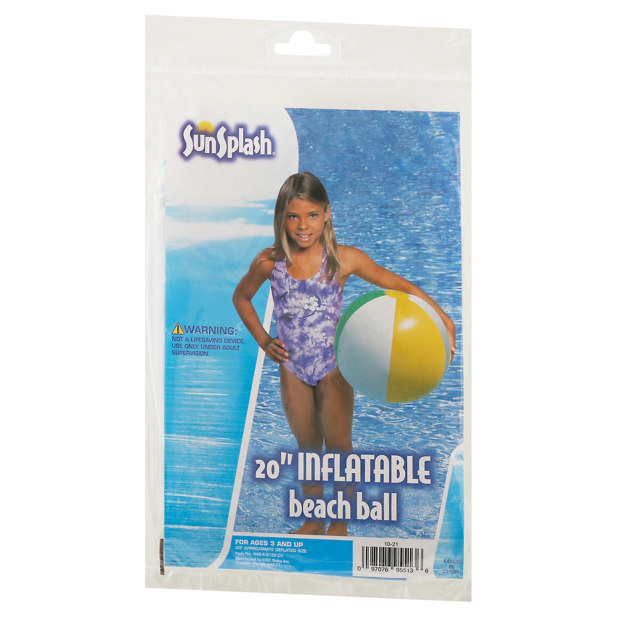 slide 8 of 12, SunSplash 20 Inches Inflatable Beach Ball 1 ea, 1 ea