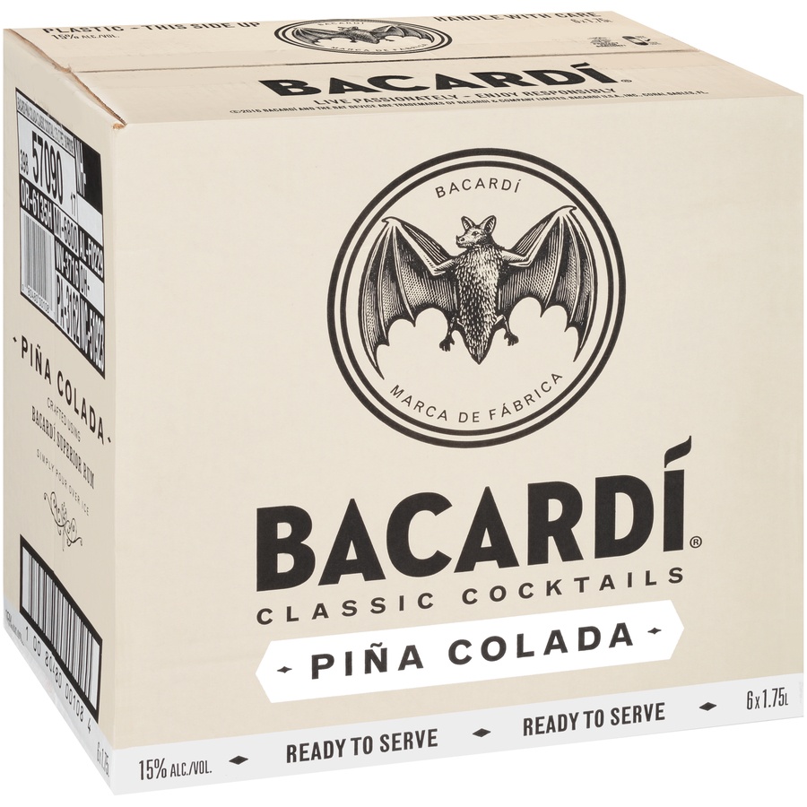 slide 2 of 6, Bacardi Pina Colada Cocktail, 1.75 liter