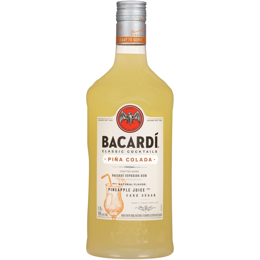 slide 1 of 6, Bacardi Pina Colada Cocktail, 1.75 liter