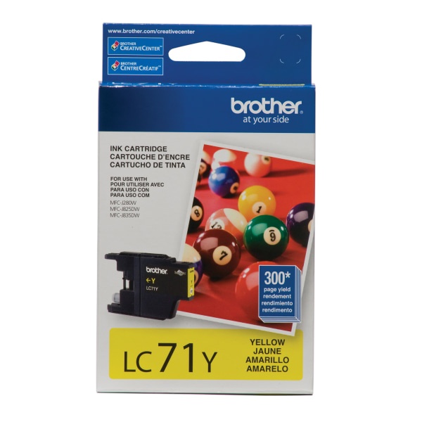 slide 1 of 2, Brother Lc71Y Yellow Ink Cartridge, 1 ct