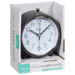 Equity Analog Metal Alarm Clock