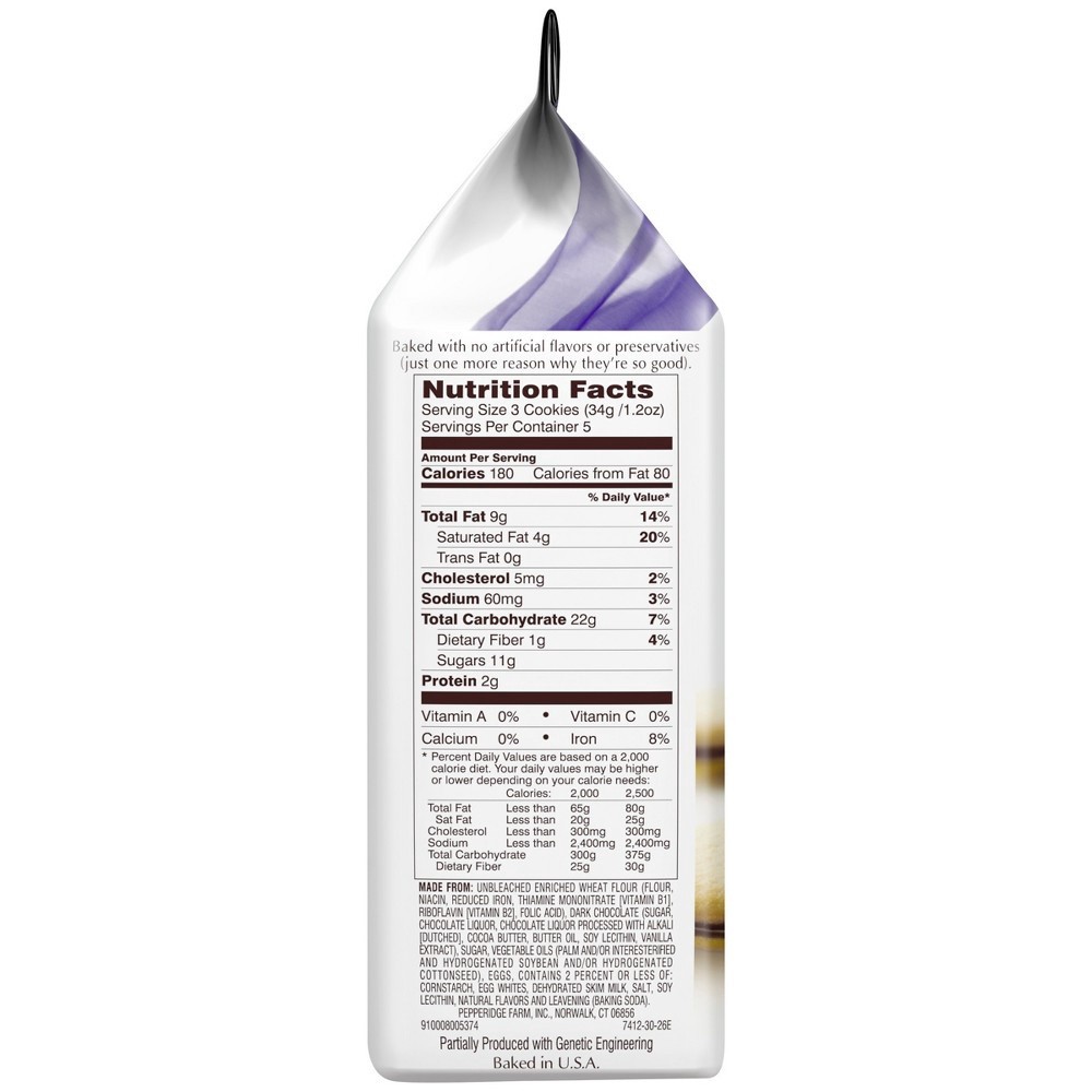 slide 3 of 9, Pepperidge Farm Milano Dark Chocolate Cookies, 6 oz