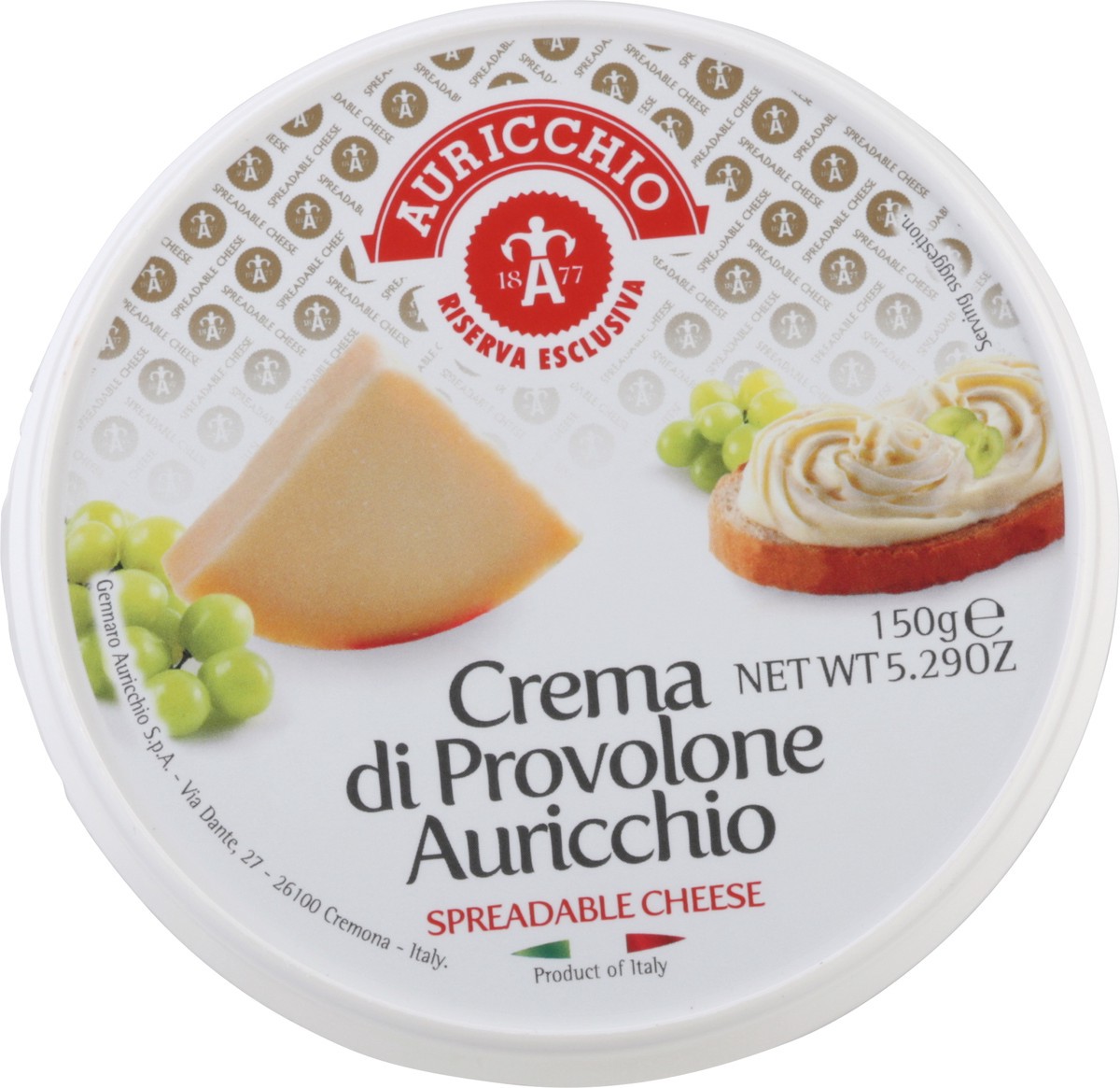 slide 6 of 14, Auricchio Spreadable Cheese, Crema Di Provolone, 5.29 oz