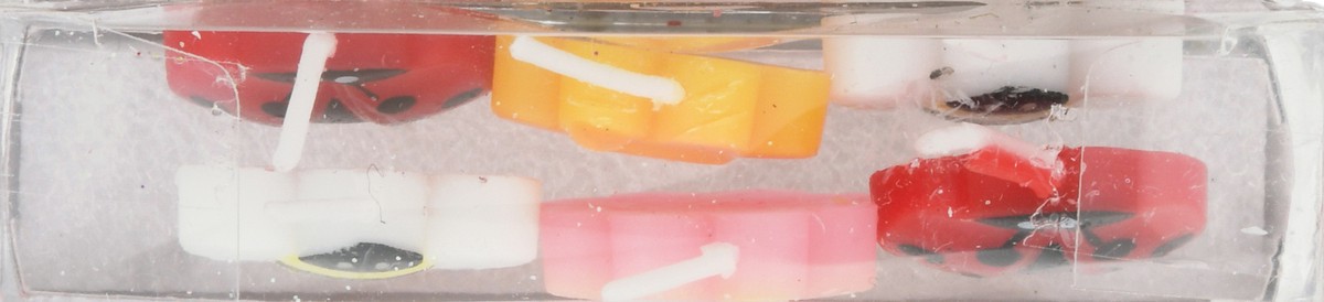 slide 9 of 10, Papyrus Bee/Flower/Ladybud Birthday Toothpick Candles 6 ea, 6 ct