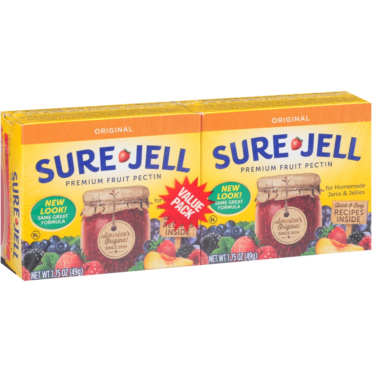 slide 8 of 9, Sure-Jell Original Premium Fruit Pectin for Homemade Jams & Jellies Value Pack, 2 ct Pack, 1.75 oz Boxes, 2 ct