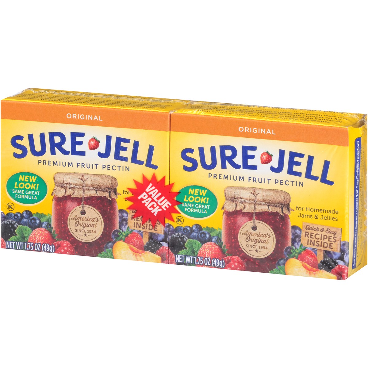 slide 5 of 9, Sure-Jell Original Premium Fruit Pectin for Homemade Jams & Jellies Value Pack, 2 ct Pack, 1.75 oz Boxes, 2 ct