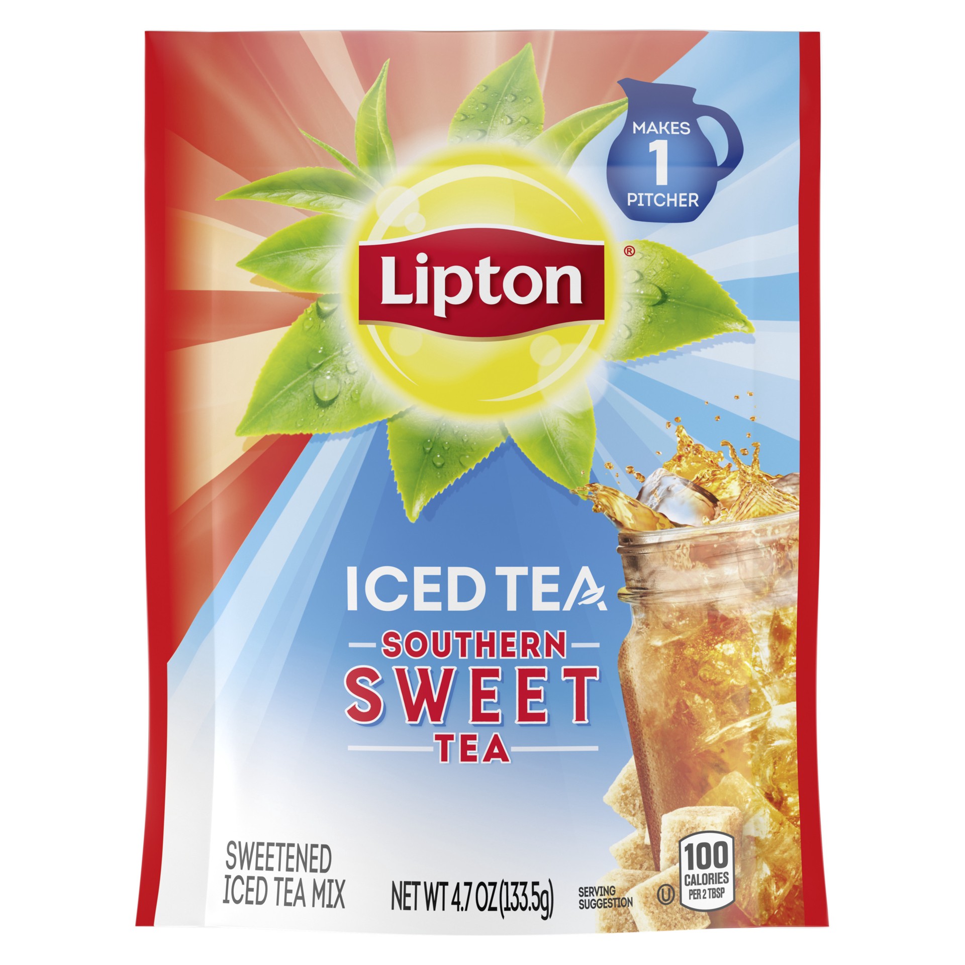 slide 1 of 1, Lipton Sweet Powdered Tea Pouch, 4.7 oz