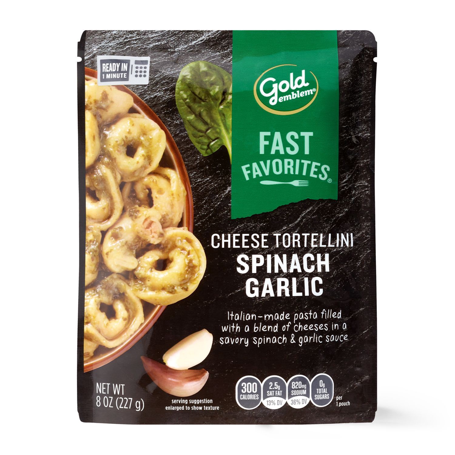 slide 1 of 3, WELL MARKET Wm Cheese Tortellini Spinach Garlic, 8 oz