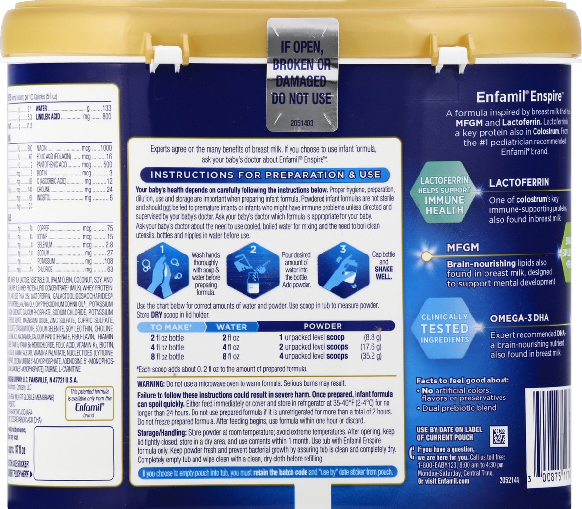 slide 4 of 7, Enfml Enspire Powdr Frmla 20.5 Oz, 20.5 oz