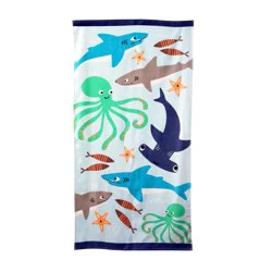 Hd Designs Shark Print Beach Towel