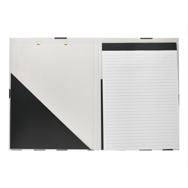 slide 2 of 3, Eccolo Envelope PU Padfolio, 11"" x 8-1/2"", Ivory/Black Polka Dot, 1 ct