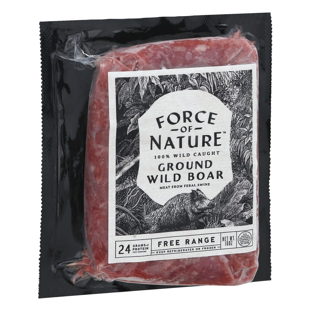 slide 3 of 12, Force Of Nature 100% Wild Caught Ground Wild Boar, 1 ct