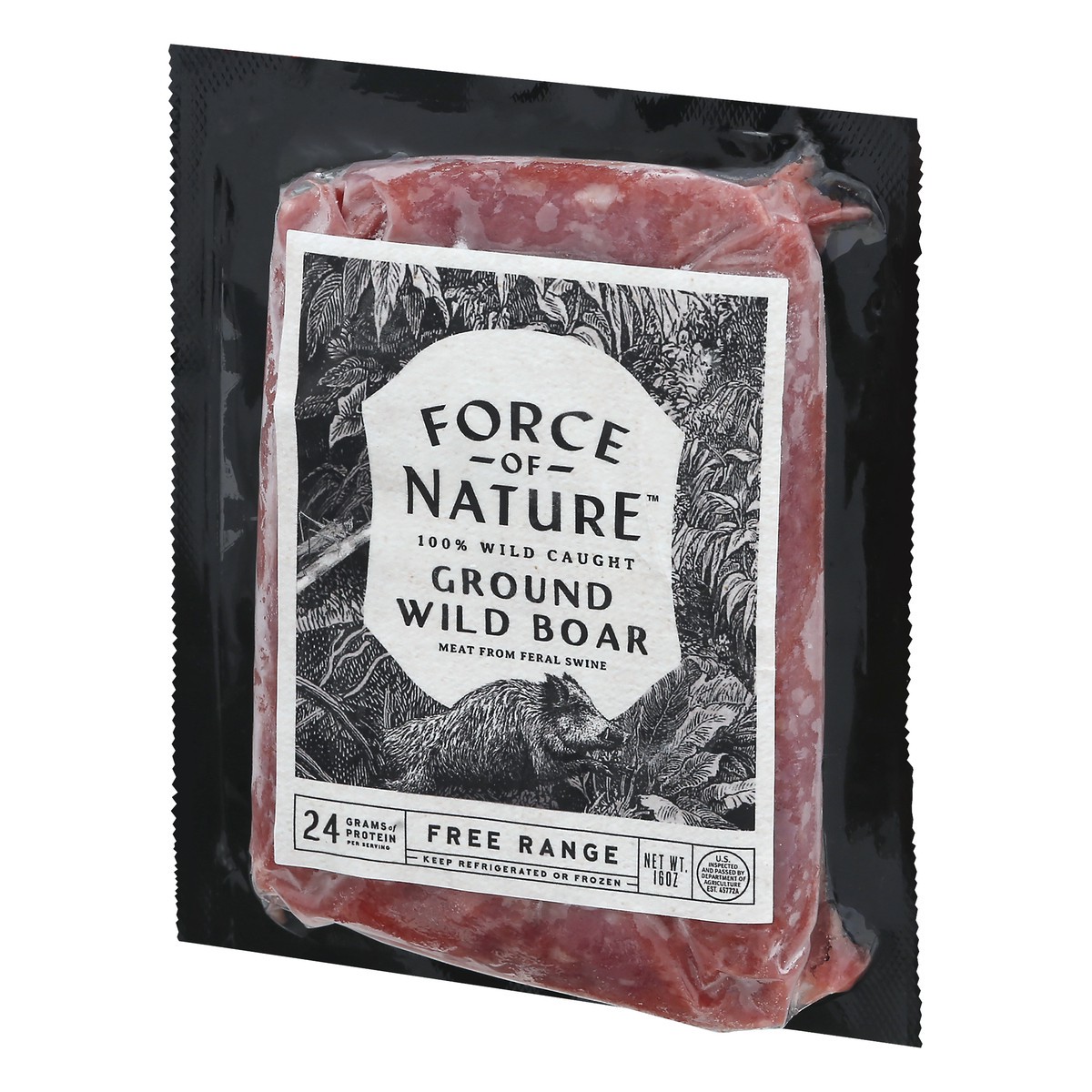 slide 4 of 12, Force Of Nature 100% Wild Caught Ground Wild Boar, 1 ct