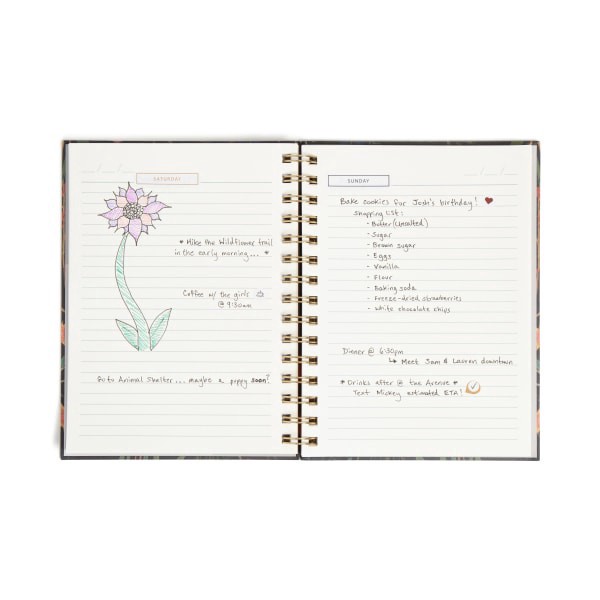 slide 2 of 9, U Brands® Spiral Journal, 6"" x 8"", College Rule, 150 Pages (75 Sheets), Black Botanical Studies, 1 ct