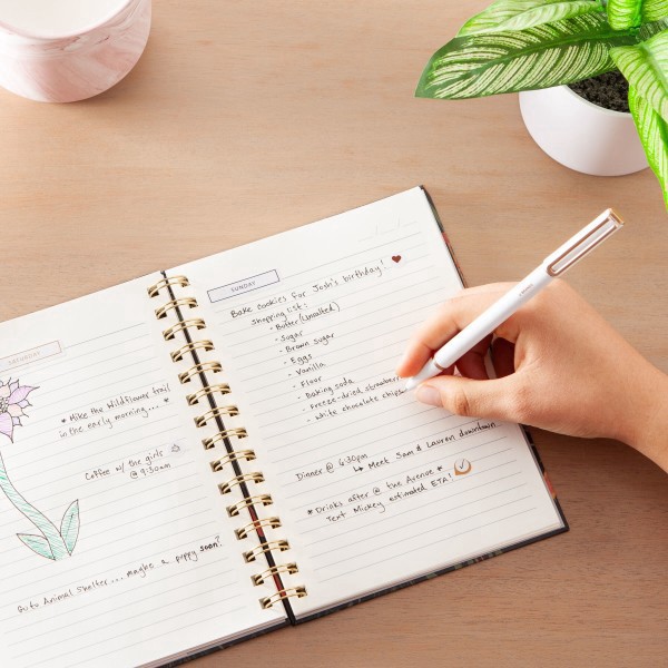 slide 6 of 9, U Brands® Spiral Journal, 6"" x 8"", College Rule, 150 Pages (75 Sheets), Black Botanical Studies, 1 ct