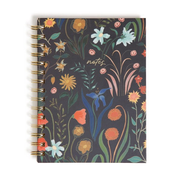 slide 1 of 9, U Brands® Spiral Journal, 6"" x 8"", College Rule, 150 Pages (75 Sheets), Black Botanical Studies, 1 ct