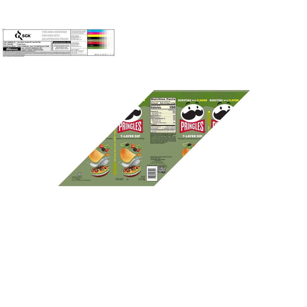 slide 13 of 13, Pringles Crisps 7 Layer Dip 5.5oz, 5.6 oz