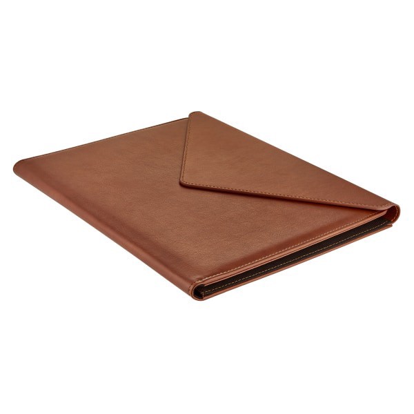 slide 2 of 3, Eccolo Envelope PU Padfolio, 11"" x 8-1/2"", Brown, 1 ct