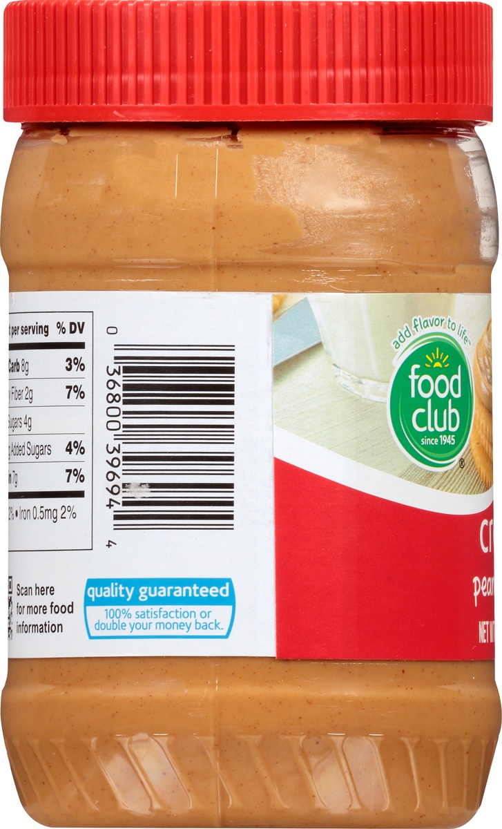 slide 7 of 10, Food Club Peanut Butter - Creamy, 16 oz