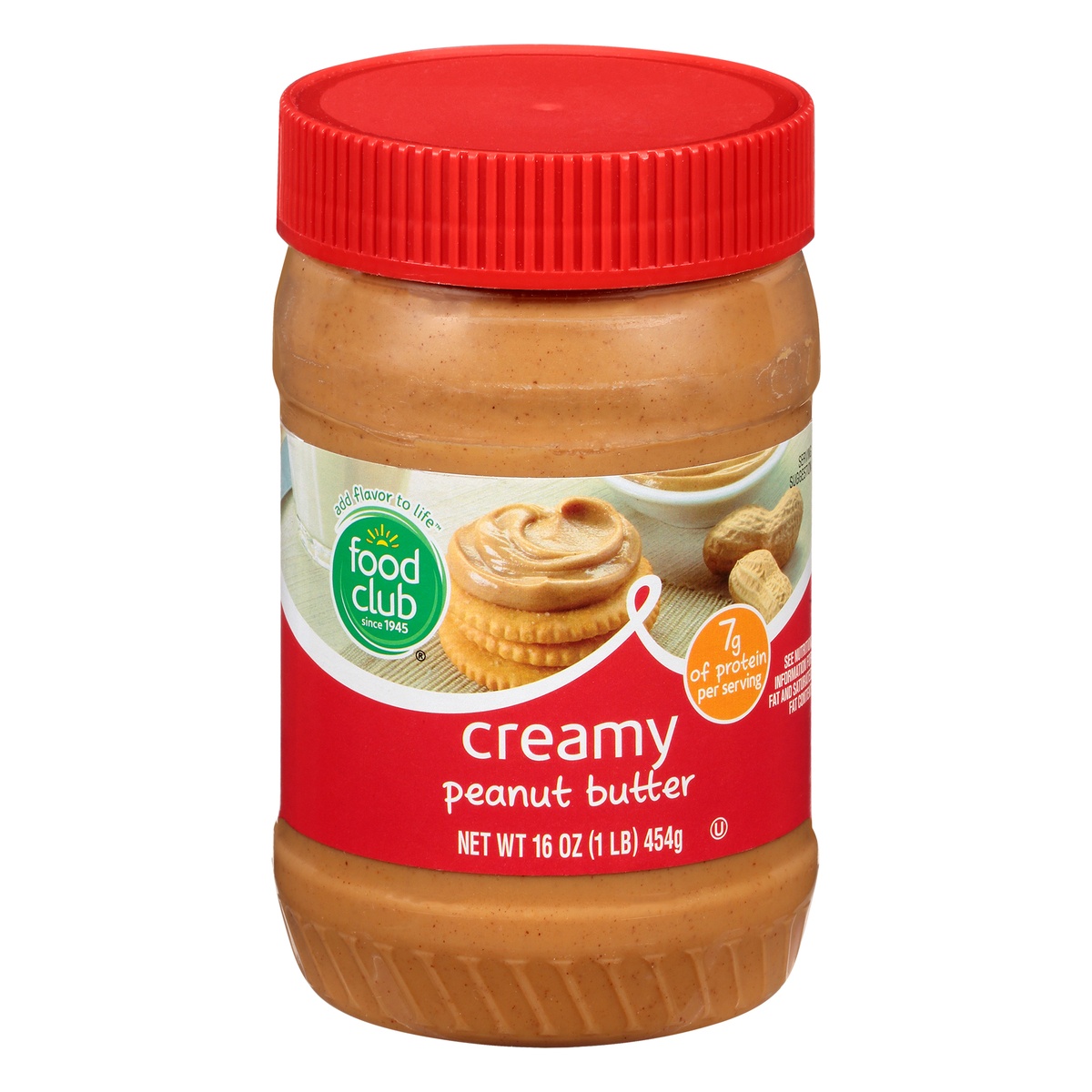 slide 1 of 1, Food Club Peanut Butter - Creamy, 16 oz