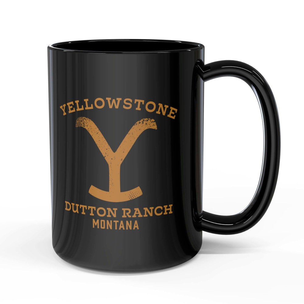 slide 1 of 1, Zak! Designs Large Yellowstone Black Ceramic Mug, 1 ct