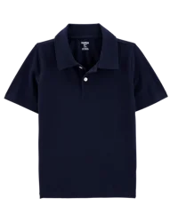 Oshkosh Kid Pique Uniform Polo Shirt - Navy - Size 8