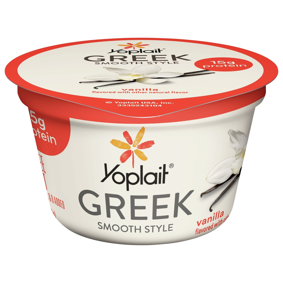 slide 1 of 1, Yoplait Greek Blended Yogurt Fat Free Vanilla, 5.3 oz
