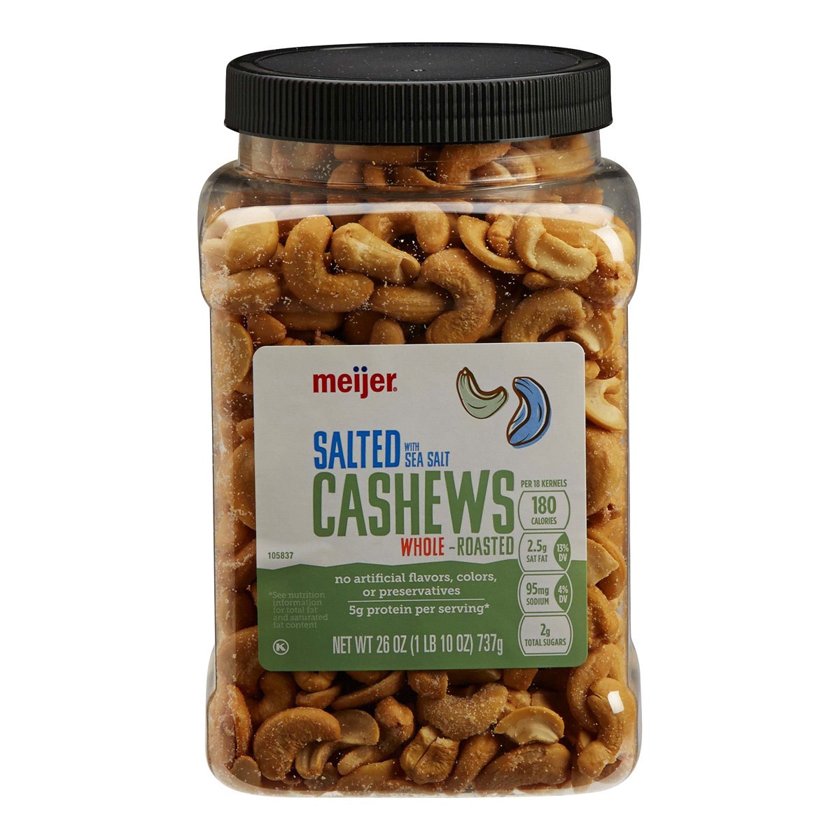 slide 1 of 5, Meijer Whole Cashews, 28 oz