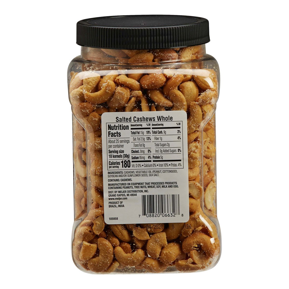 slide 5 of 5, Meijer Whole Cashews, 28 oz