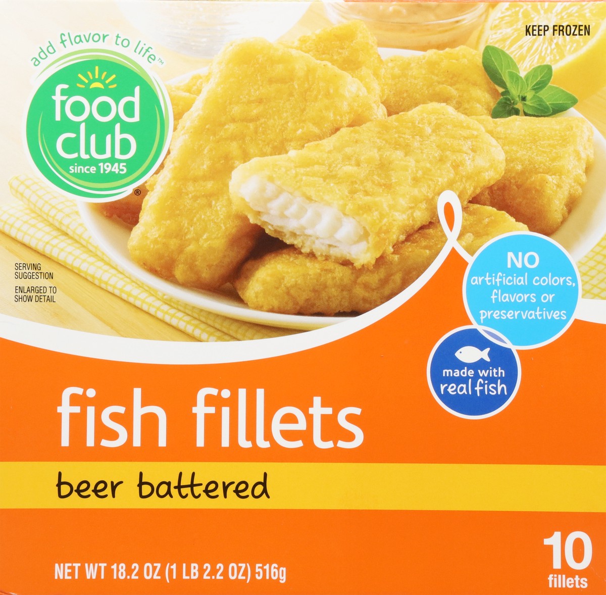 slide 3 of 15, Food Club Beer Battered Fish Fillets 10 ea, 10 ct