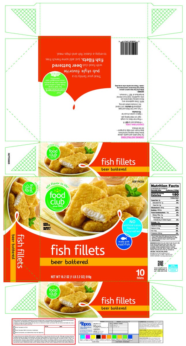 slide 7 of 15, Food Club Beer Battered Fish Fillets 10 ea, 10 ct