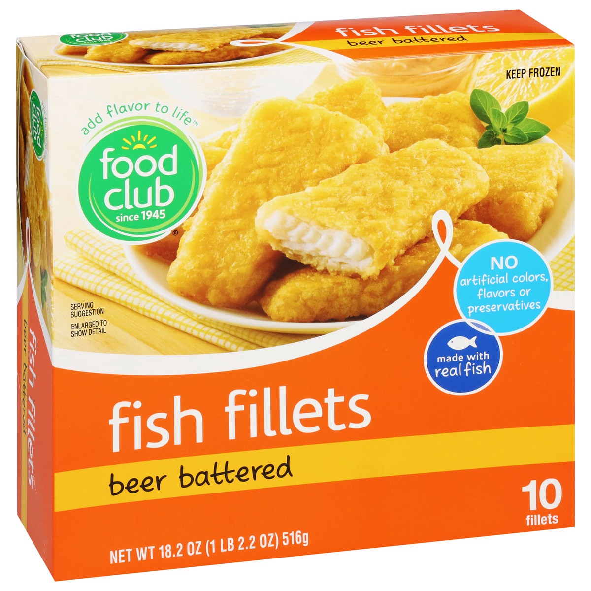 slide 10 of 15, Food Club Beer Battered Fish Fillets 10 ea, 10 ct