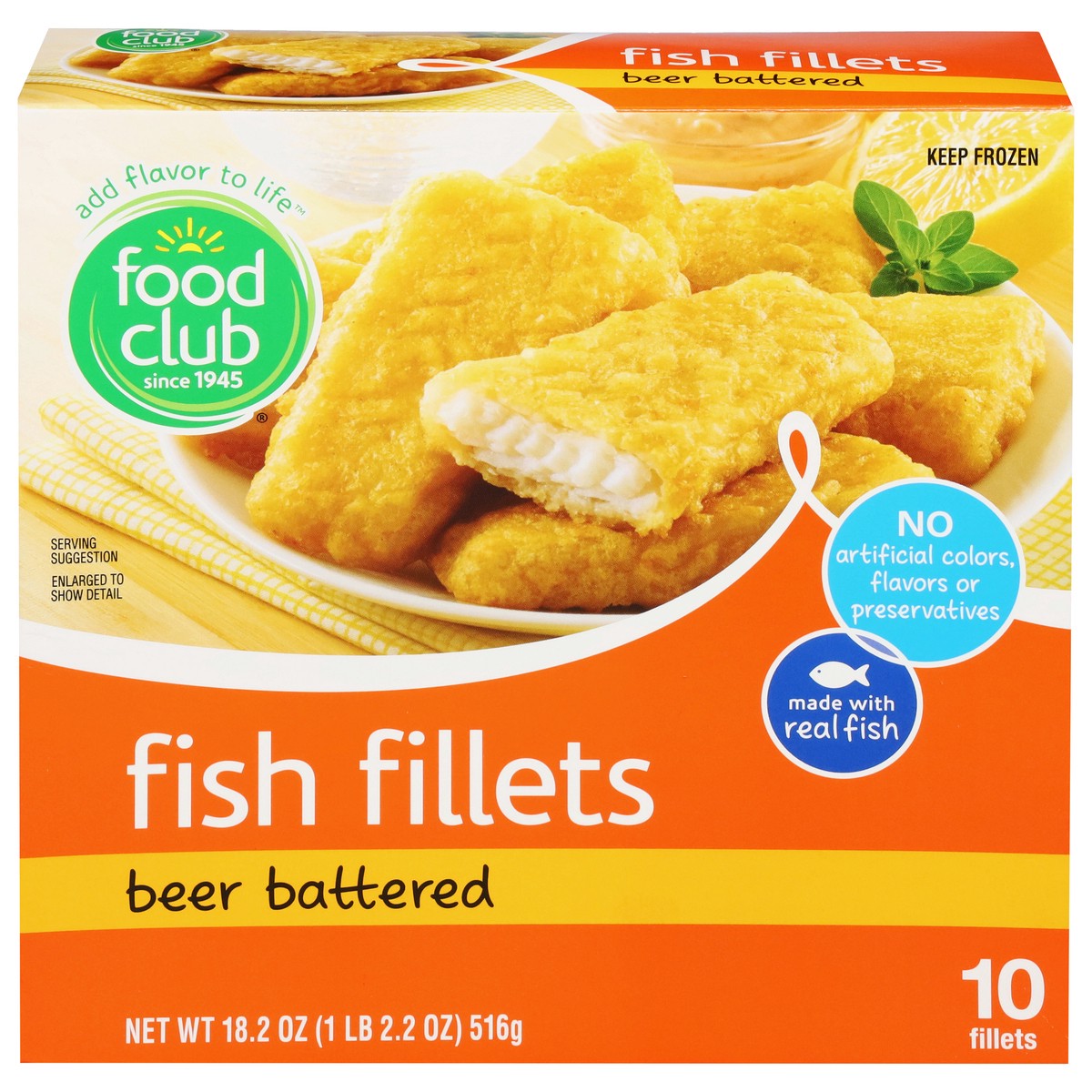 slide 1 of 15, Food Club Beer Battered Fish Fillets 10 ea, 10 ct